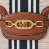 Genți tote mari Symone din pânză Ralph Lauren, maro/marin bleumarin