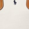 Genți tote medii Bellport din pânză reversibile Ralph Lauren, natural/marine