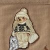 Genți tote medii din pânză Ralph Lauren Madison Tan pentru femei