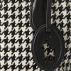 Genți tote mini Bellport Houndstooth Ralph Lauren pentru femei, negre/albe