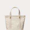 Genți tote pentru femei Ralph Lauren, de pânză, ecru, multicolore, New Orleans Polo Bear