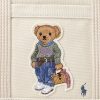 Genți tote pentru femei Ralph Lauren, de pânză, ecru, multicolore, New Orleans Polo Bear