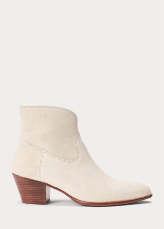 Ghete de damă Ralph Lauren Lucille din piele de vițel și piele de căprioară Ghete de damă Ralph Lauren Lucille din piele de vițel și piele de căprioară