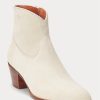 Ghete de damă Ralph Lauren Lucille din piele de vițel și piele de căprioară Ghete de damă Ralph Lauren Lucille din piele de vițel și piele de căprioară
