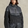 Gri închis pentru damă Ralph Lauren cu pile înalte și amp; Jachete cu pulover hibrid Ripstop Gri închis pentru damă Ralph Lauren cu pile înalte și amp; Jachete cu pulover hibrid Ripstop