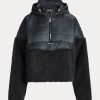 Gri închis pentru damă Ralph Lauren cu pile înalte și amp; Jachete cu pulover hibrid Ripstop Gri închis pentru damă Ralph Lauren cu pile înalte și amp; Jachete cu pulover hibrid Ripstop