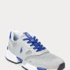 Gri / Royal pentru bărbați Ralph Lauren Jogger Suede & Adidași din plasă Gri / Royal pentru bărbați Ralph Lauren Jogger Suede & Adidași din plasă