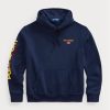Hanocă cu capotă pentru bărbați Ralph Lauren Polo Sport Fleece bleumarin