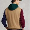 Hanocă cu glugă din lână color-blocate Ralph Lauren Polo Bear pentru bărbați