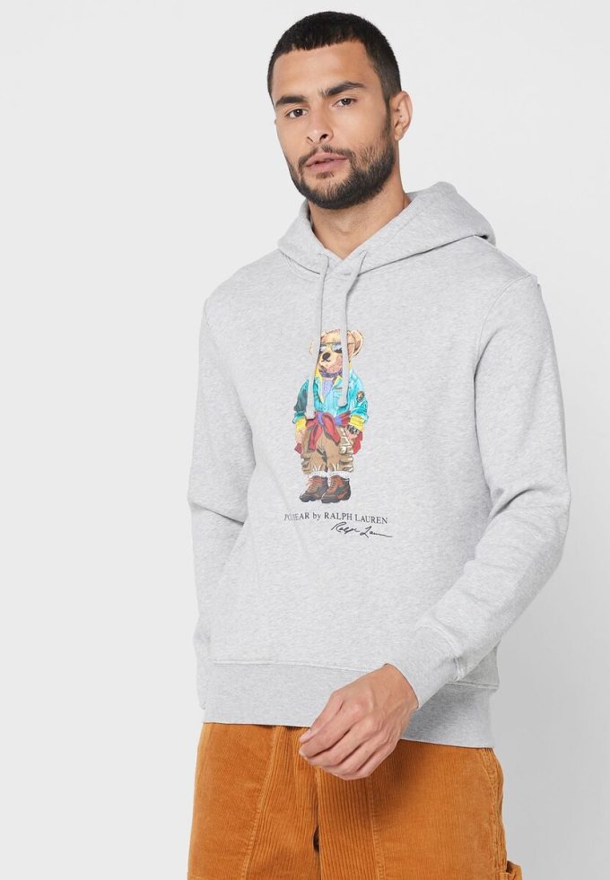 Hanocă gri pentru bărbați cu imprimeu Ralph Lauren