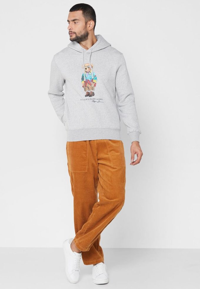 Hanocă gri pentru bărbați cu imprimeu Ralph Lauren