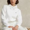 Hanorac alb din fleece Ralph Lauren pentru femei Hanorac alb din fleece Ralph Lauren pentru femei