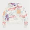Hanorac alb din lână pentru femei Ralph Lauren Logo Graphic Oversize Hanorac alb din lână pentru femei Ralph Lauren Logo Graphic Oversize
