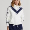 Hanorac alb pentru femei Ralph Lauren Australian Open Cricket Fleece Hanorac alb pentru femei Ralph Lauren Australian Open Cricket Fleece