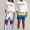 Hanorac alb Ralph Lauren Polo Sport Fleece pentru bărbați Hanorac alb Ralph Lauren Polo Sport Fleece pentru bărbați