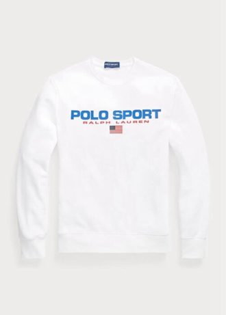 Hanorac alb Ralph Lauren Polo Sport Fleece pentru bărbați