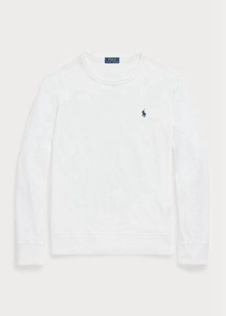 Hanorac alb Ralph Lauren Spa Terry pentru bărbați