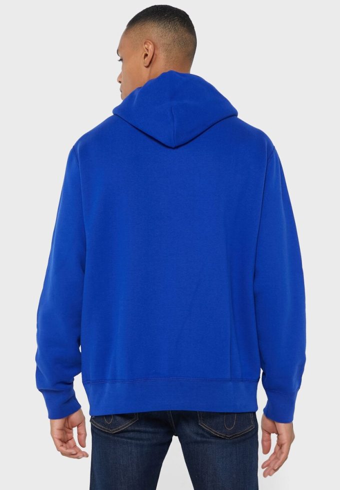 Hanorac albastru cu logo Ralph Lauren pentru bărbați