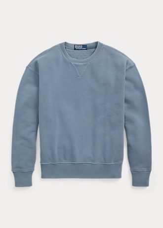 Hanorac albastru pentru femei Ralph Lauren din bumbac organic