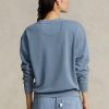 Hanorac albastru pentru femei Ralph Lauren din bumbac organic Hanorac albastru pentru femei Ralph Lauren din bumbac organic