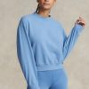 Hanorac albastru pentru femei Ralph Lauren Fleece Crewneck Hanorac albastru pentru femei Ralph Lauren Fleece Crewneck
