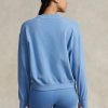 Hanorac albastru pentru femei Ralph Lauren Fleece Crewneck Hanorac albastru pentru femei Ralph Lauren Fleece Crewneck