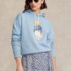 Hanorac albastru pentru femei Ralph Lauren Polo Bear Fleece