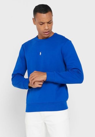 Hanorac albastru Ralph Lauren Essential pentru bărbați