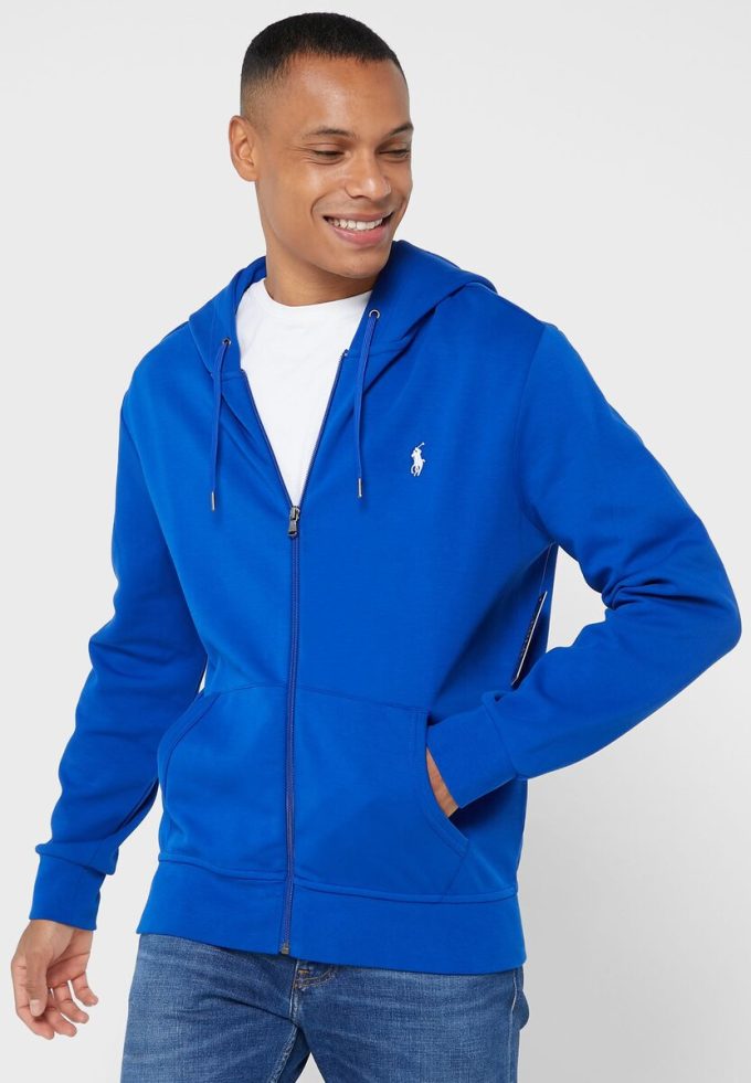 Hanorac albastru Ralph Lauren Essential pentru bărbați
