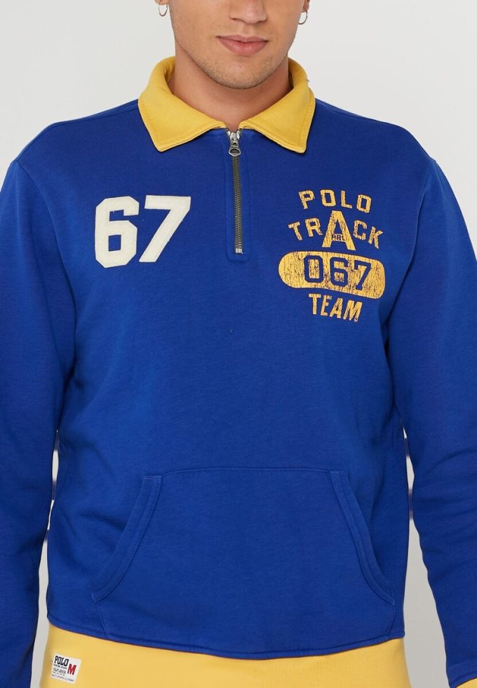 Hanorac albastru Ralph Lauren Essential pentru bărbați Hanorac albastru Ralph Lauren Essential pentru bărbați