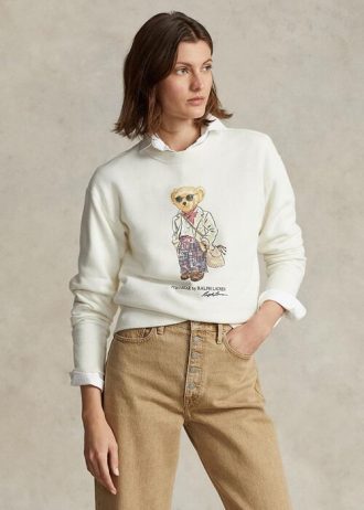 Hanorac crew pentru femei Ralph Lauren Polo Bear Fleece crewneck