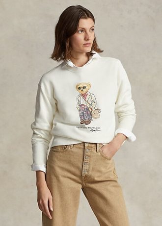 Hanorac crew pentru femei Ralph Lauren Polo Bear Fleece crewneck