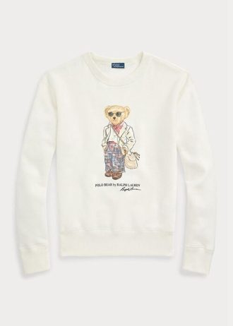 Hanorac crew pentru femei Ralph Lauren Polo Bear Fleece crewneck