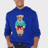 Hanorac cu capota cu grafic Ralph Lauren albastru pentru bărbați Hanorac cu capota cu grafic Ralph Lauren albastru pentru bărbați