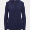 Hanorac cu glugă din cașmir Ralph Lauren pentru femei bleumarin Hanorac cu glugă din cașmir Ralph Lauren pentru femei bleumarin
