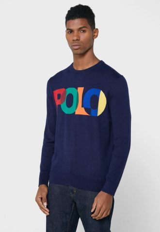 Hanorac cu logo Ralph Lauren pentru bărbați bleumarin