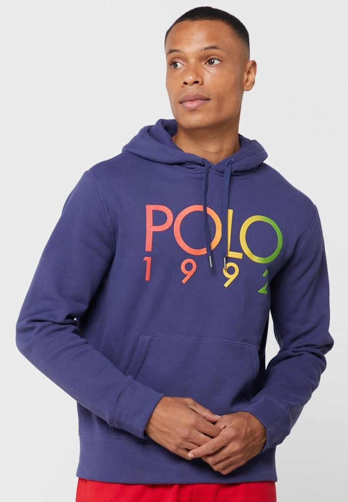 Hanorac cu logo Ralph Lauren pentru bărbați bleumarin Hanorac cu logo Ralph Lauren pentru bărbați bleumarin