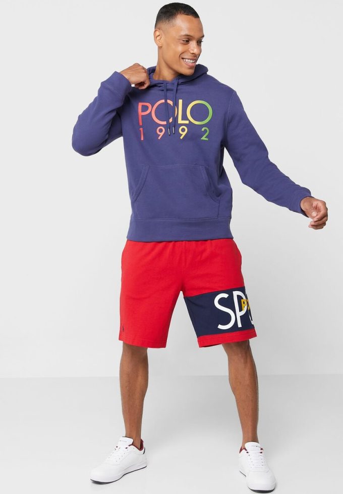 Hanorac cu logo Ralph Lauren pentru bărbați bleumarin Hanorac cu logo Ralph Lauren pentru bărbați bleumarin