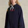 Hanorac cu logo Ralph Lauren pentru damă în dungi din fleece Hanorac cu logo Ralph Lauren pentru damă în dungi din fleece