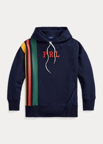 Hanorac cu logo Ralph Lauren pentru damă în dungi din fleece