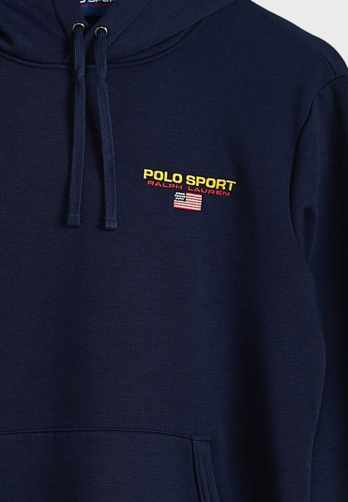 Hanorac cu mânecă cu logo Ralph Lauren pentru bărbați bleumarin