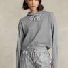 Hanorac din jerseu de bumbac decupat Ralph Lauren de damă gri Hanorac din jerseu de bumbac decupat Ralph Lauren de damă gri
