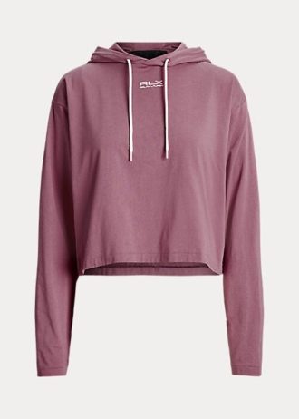 Hanorac din jerseu de bumbac decupat Ralph Lauren pentru femei Rose