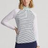 Hanorac din jerseu stretch cu dungi Ralph Lauren alb / bleumarin / roz Hanorac din jerseu stretch cu dungi Ralph Lauren alb / bleumarin / roz
