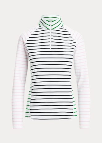 Hanorac din jerseu stretch cu dungi Ralph Lauren alb / bleumarin / roz