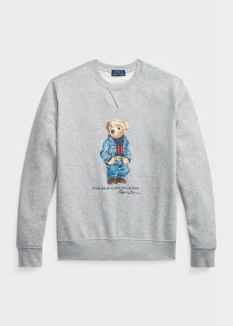 Hanorac gri pentru bărbați Ralph Lauren Polo Bear Fleece