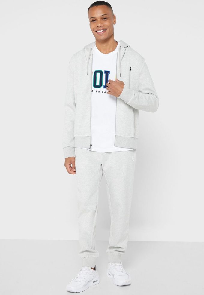 Hanorac gri Ralph Lauren Essential pentru bărbați Hanorac gri Ralph Lauren Essential pentru bărbați