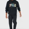 Hanorac negru cu logo Ralph Lauren pentru bărbați Hanorac negru cu logo Ralph Lauren pentru bărbați