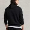 Hanorac negru pentru bărbați Ralph Lauren, din tricot dublu Hanorac negru pentru bărbați Ralph Lauren, din tricot dublu