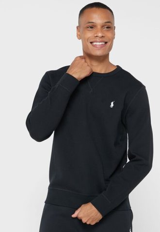 Hanorac negru Ralph Lauren Essential pentru bărbați